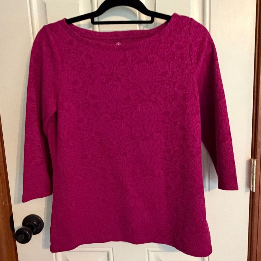 St. Johns Bay 3/4 sleeve Pink Top size PS